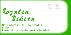 rozalia mikita business card