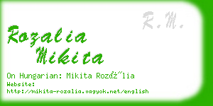 rozalia mikita business card